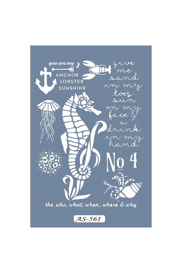 AS561 Sea Horse Model A4 Stencil