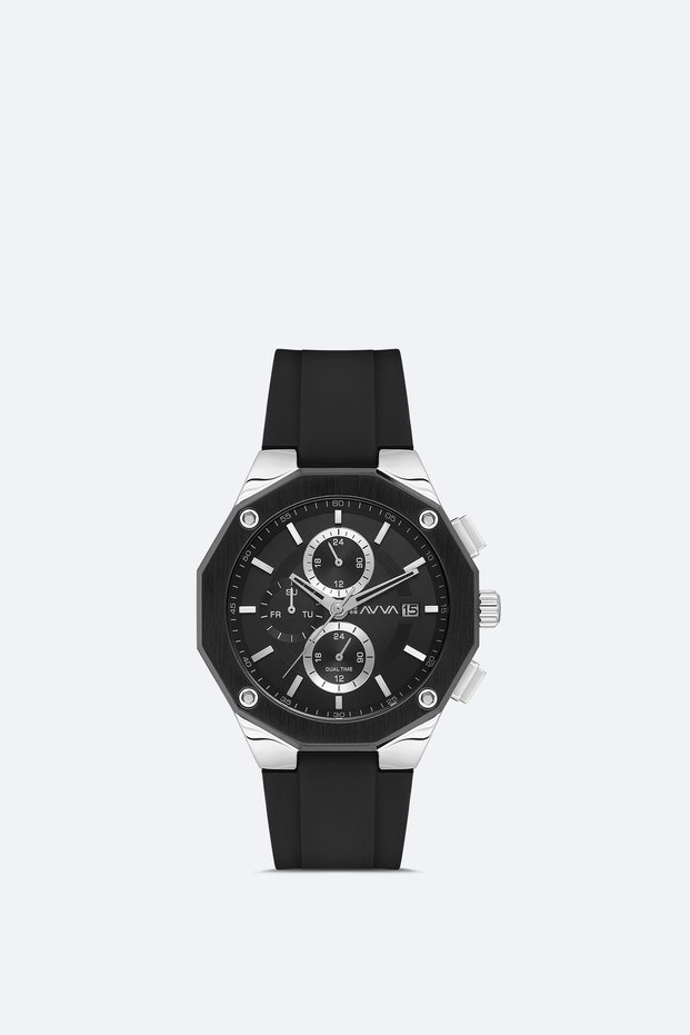 Men's Black Silicone Watch B009053