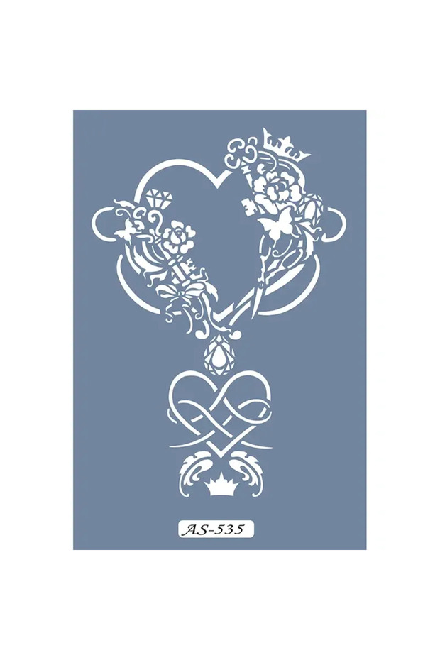 AS535 Floral Pattern A4 Stencil