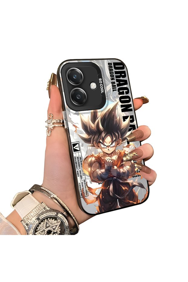 OPPO A3 5G-Compatible Silicone Hard-Edge Back Case with Dragon Ball Design—Cute Couple Phone Case