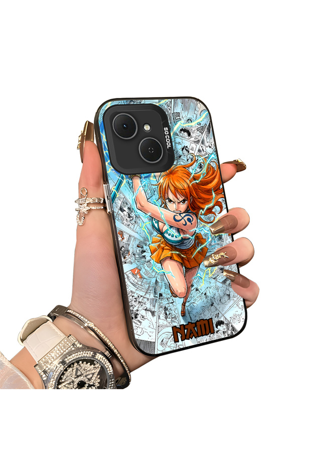 Tecno Spark 40C Compatible Silicone Hard-Edge Back Case with "Nami" Pattern—Romantic Couple Phone Case