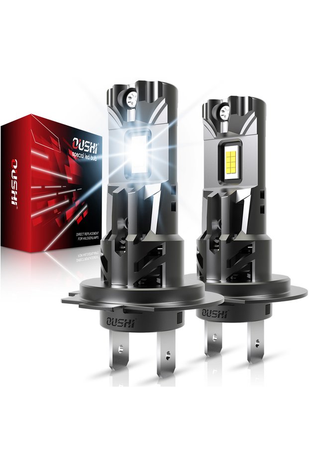 H7 OUSHI Set of 2 H7 LED Headlights for Cars High Power Exceptional Brightness Plug-And-Play Bulbs 6
