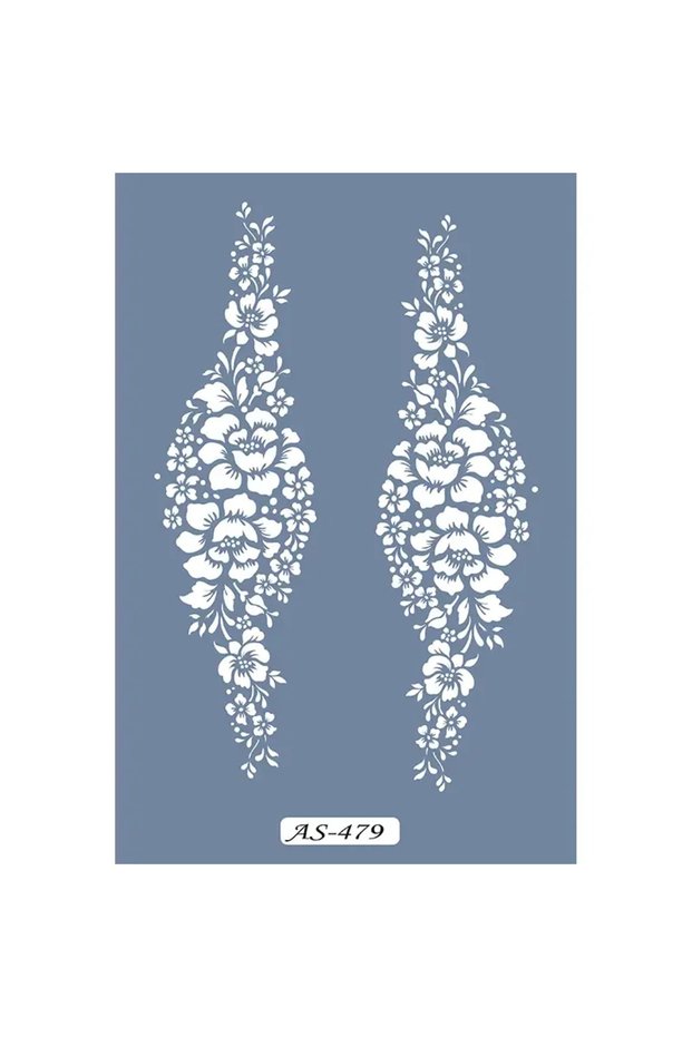 AS479 Flower Pattern A4 Stencil