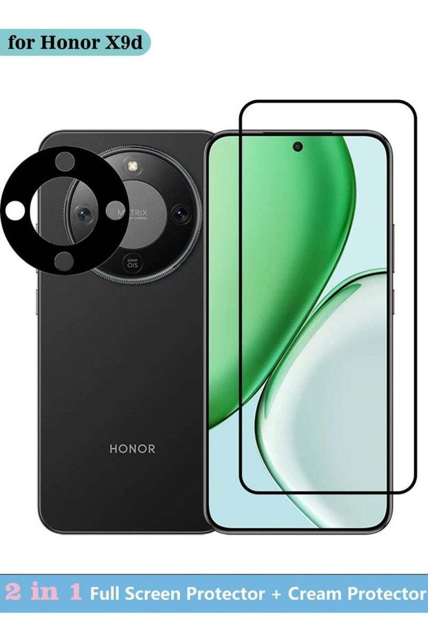 واقي شاشة وكاميرا 2 في 1 لهاتف Honor X9d 5G - درع تغطية كاملة عالي الشفافية