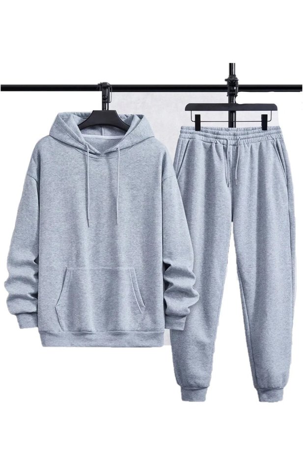 Unisex Large Size Hooded Tracksuit