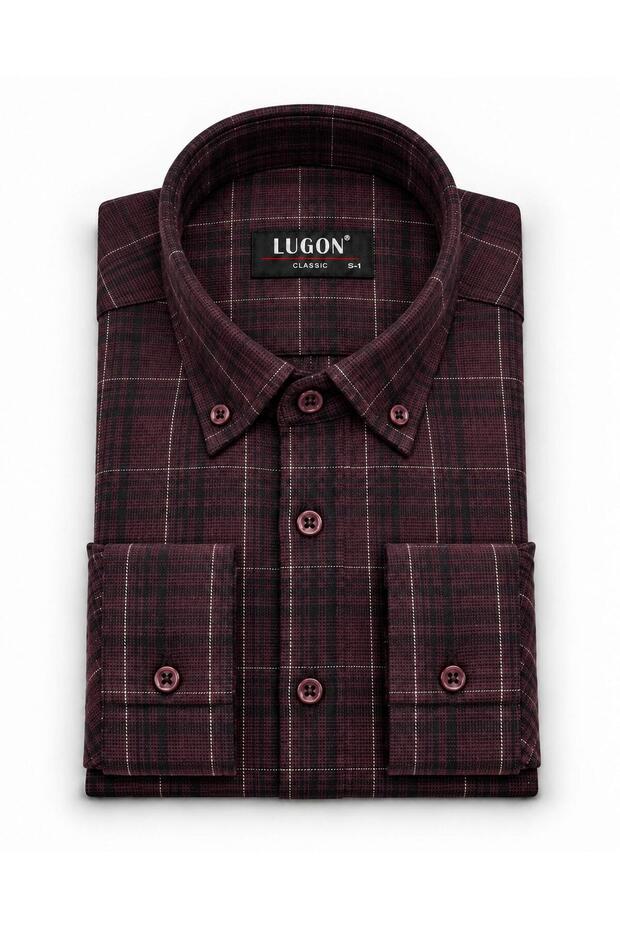 Lugon Double-Pocket Winter Cashmere Men's Shirt