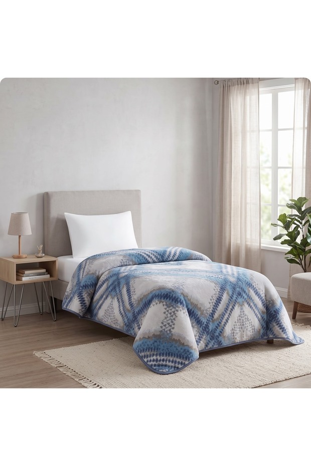 NEW SEASON SINGLE-PERSON POLYESTER BLANKET, GATSBY BLUE