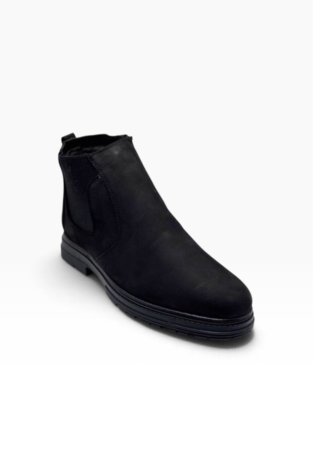 603-27 Genuine Nubuck Leather Anatomical Gel Sole Men's Zip-Up Boots, Sizes 45-47