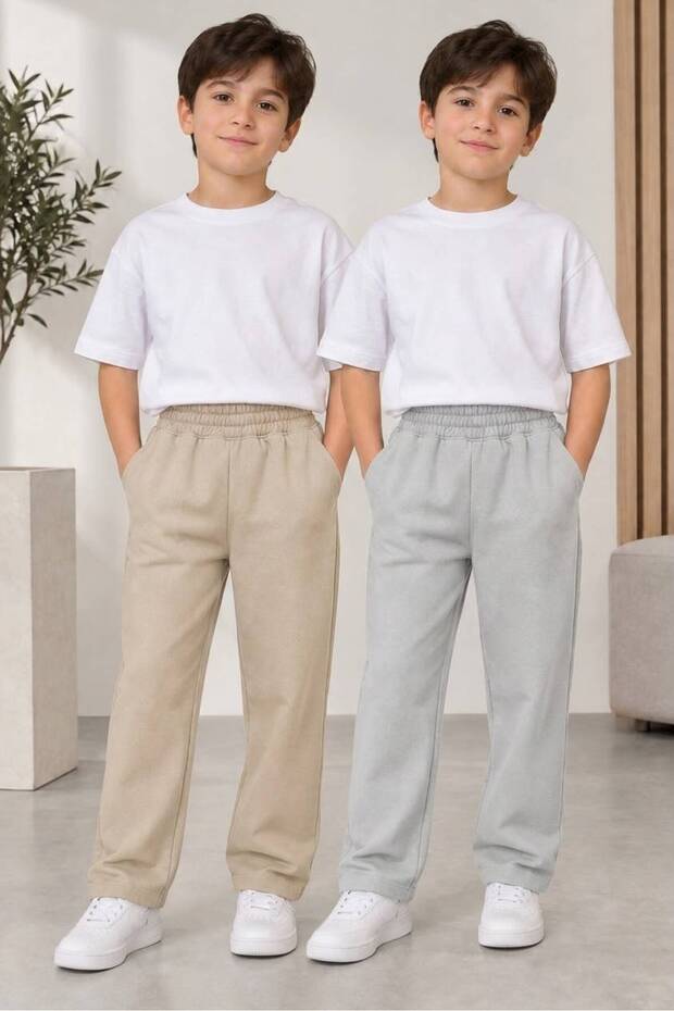 Children's Elastic Waist Fabric Pants