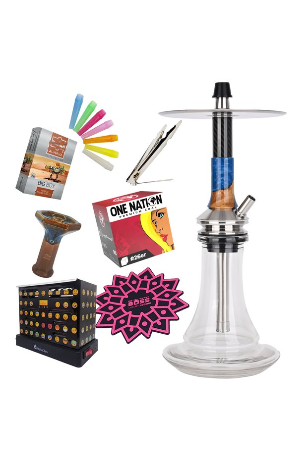 SET NARGHILEA MIST COMPLET - ALBASTRU