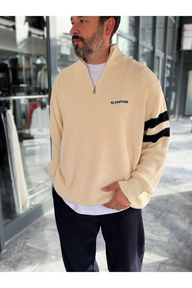 Beige El Capitan Knit Sweatshirt PM-004