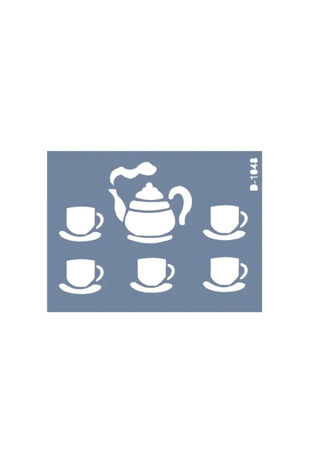 D1048 Teapot Model D Series Stencil 15x20 cm