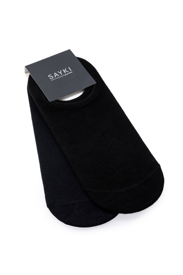 Black Pair of Cotton Ballet Flats Socks