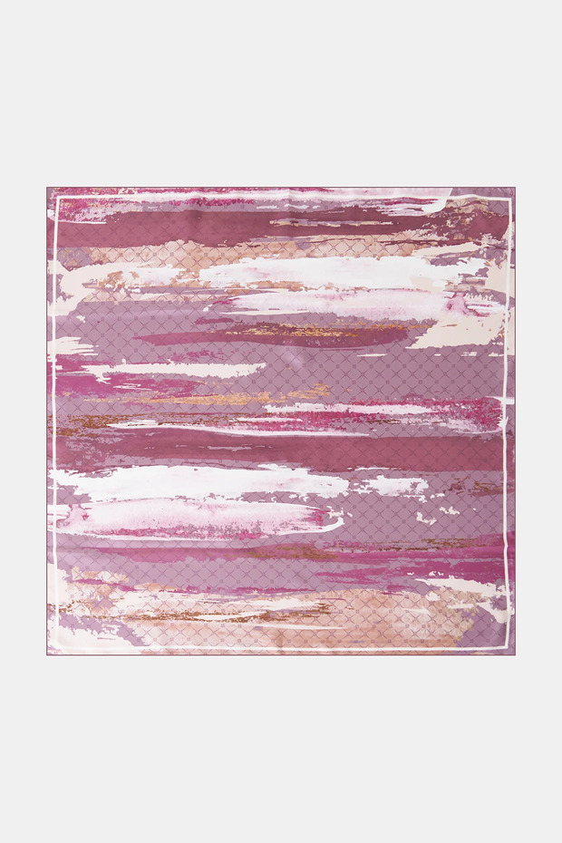 Brush-Effect Silk Twill Scarf, Lavender
