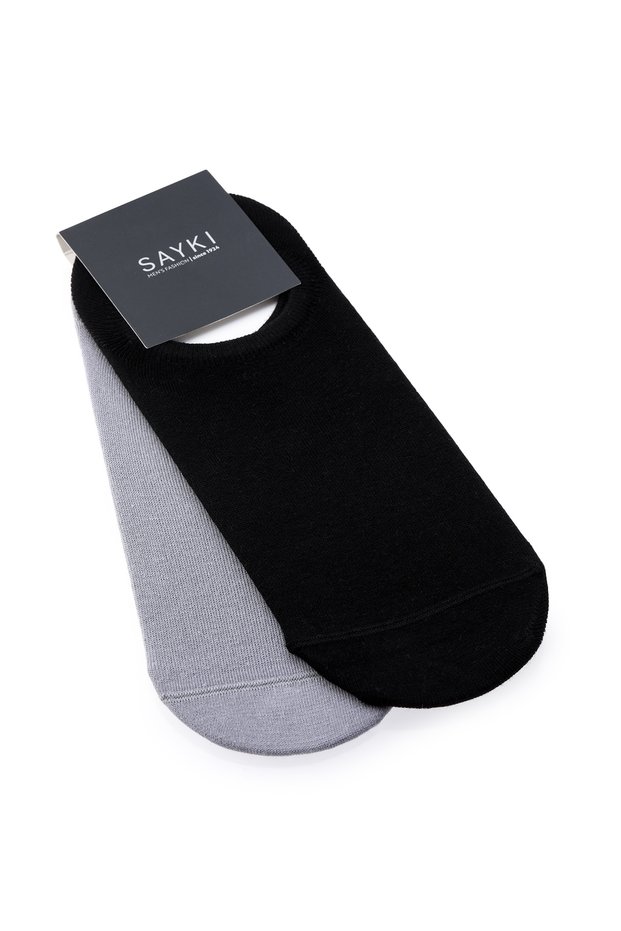 Black Pair of Cotton Ballet Flats Socks