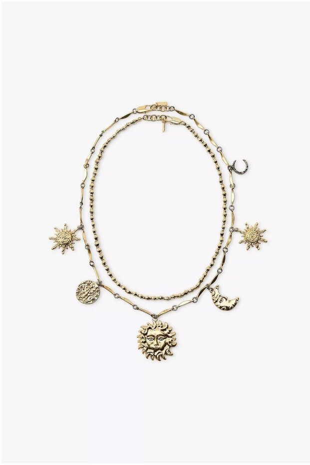 Brand Model 2-Piece Sun & Moon Necklace
