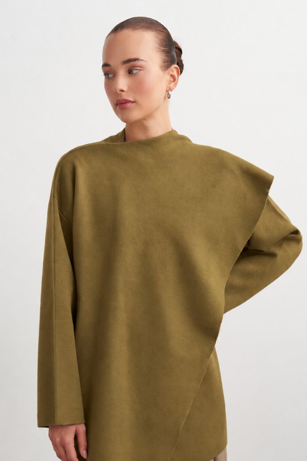 Shawl Detailed Knitwear Cardigan