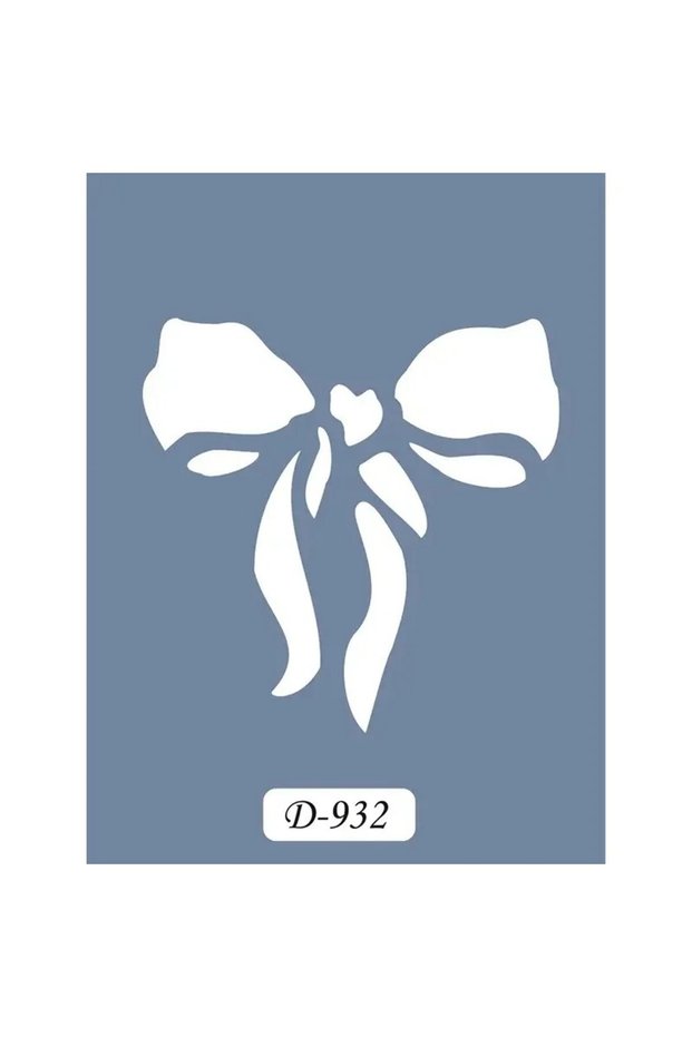 D932 Bow Detail D Series Stencil, 15x20 cm