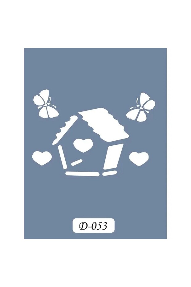 D53 Birdhouse Model D Series Stencil 15x20 cm
