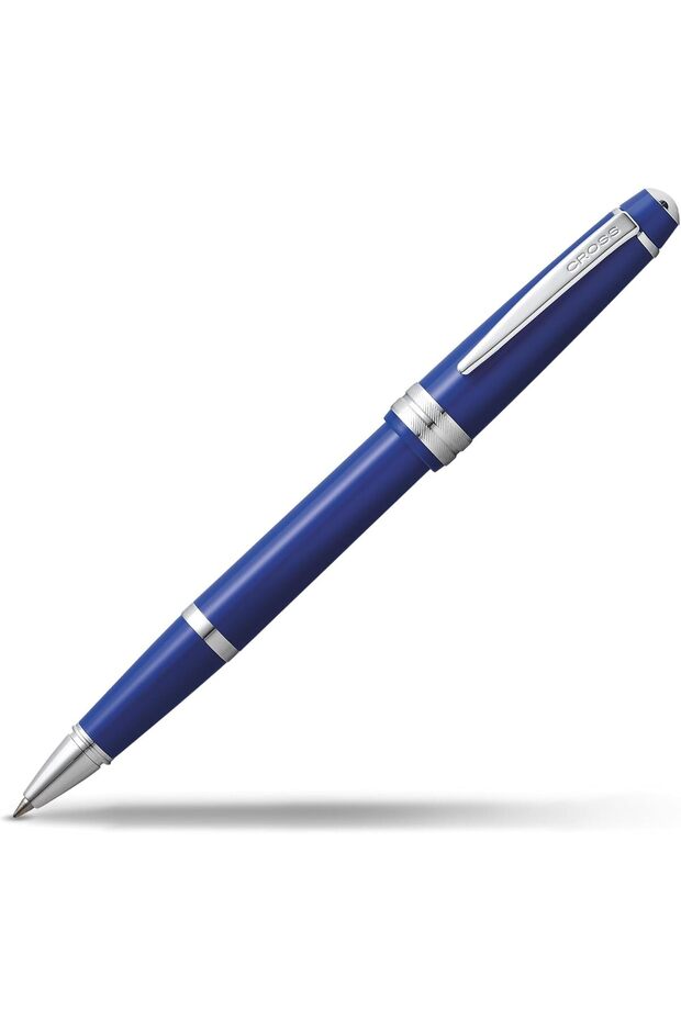 Bailey Light Polished Blue Resin Rollerball Pen