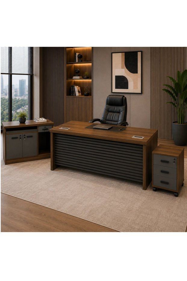 Executive office set with a luxurious modern design 160cm