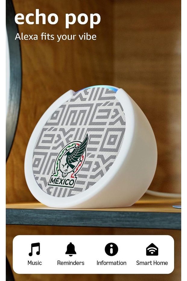 Mexico National Soccer Team Echo Pop (newest model) | Officially Licensed Limited-Edition Design (White)