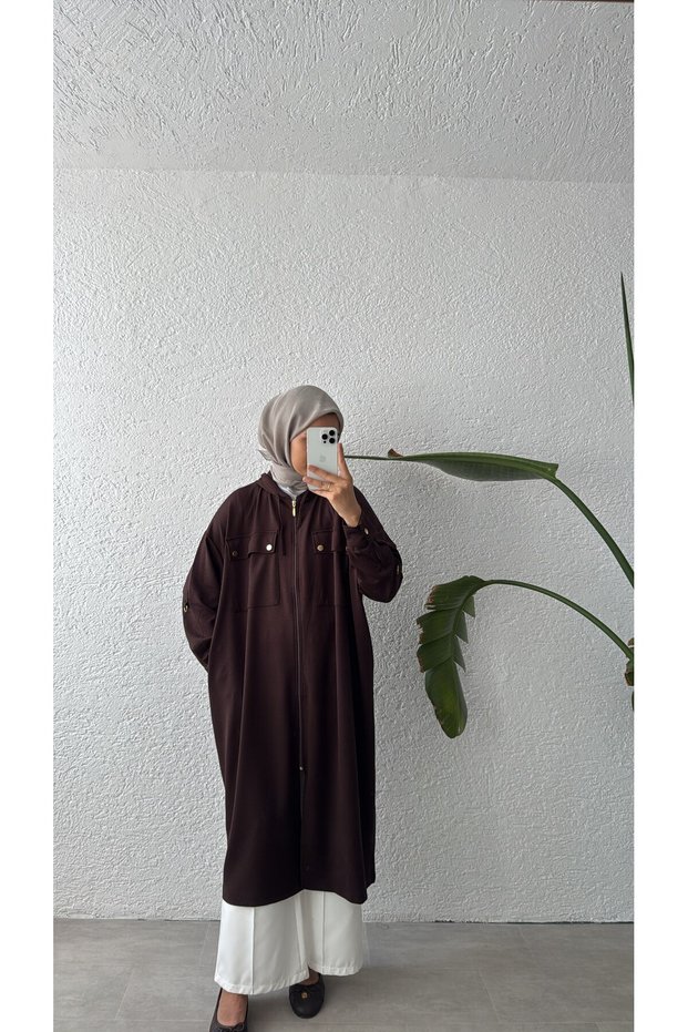 OYSHO LONG TUNIC - BROWN