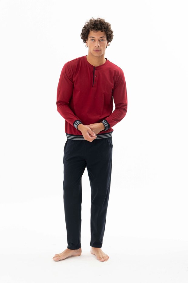 Kly Midi-Neck Long-Sleeve Pajama Set OK26511