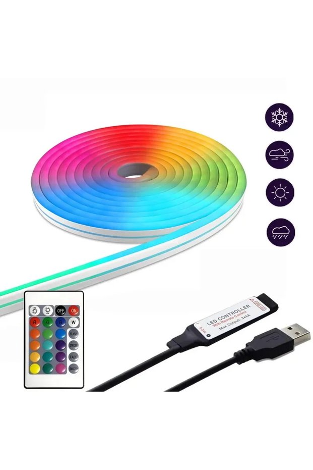 1m Various colors USB-Powered COB LED Strip Light 3mm Ultra-Thin Flexible Neon Light Warm White&Whit