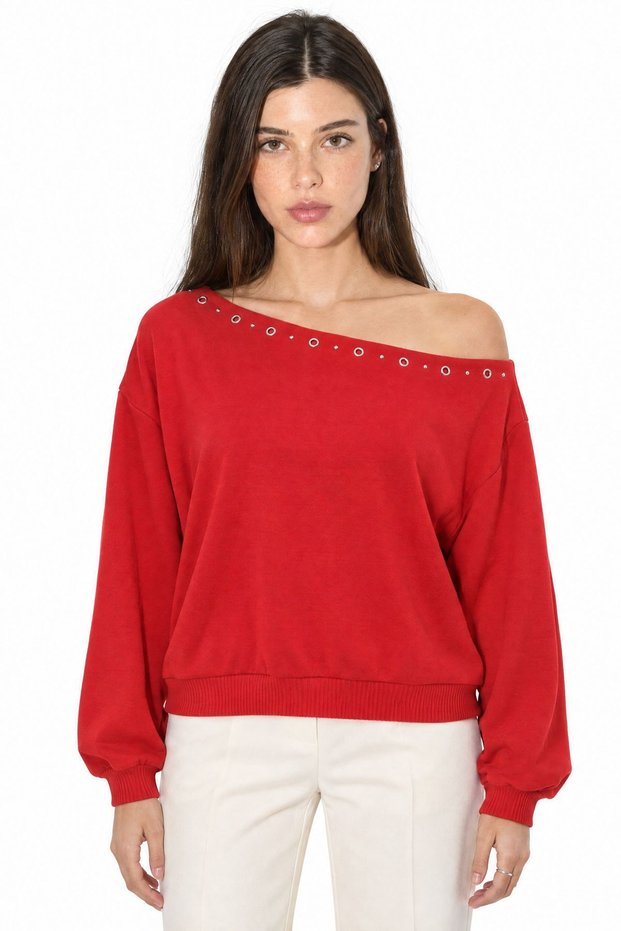 Busem Women's Crew Neck Fleece Sweatshirt