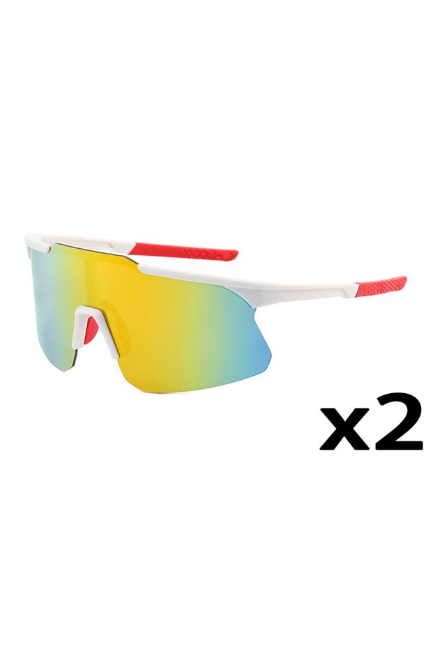 2pcs-S1 1/2/8pcsPolarized Cycling Sunglasses Outdoor Sport Cycling Riding Running Skiing Goggle Wind