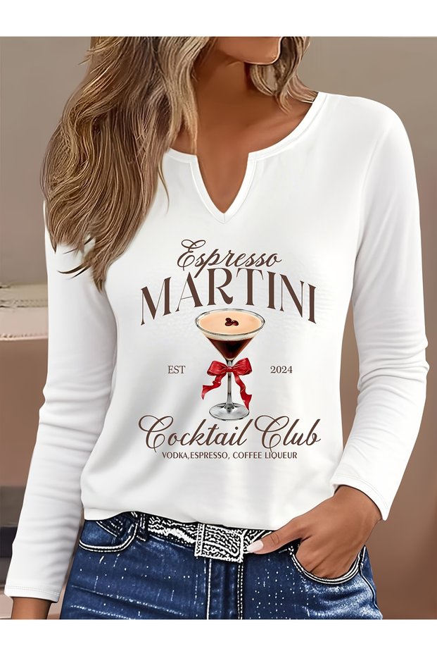 Mix-Printed Cotton-Lycra Half-V-Neck Short-Sleeved Blouse