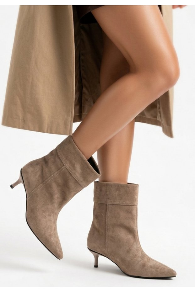 Bellamor Women's Premium Suede-Textured Low-Heeled Ankle Boots
