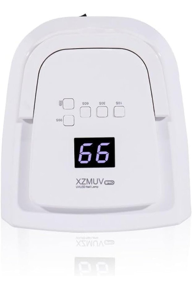 Cordless 2-in-1 UV/LED Nail Dryer Lamp, 36W Fast Curing in 30 Seconds, Automatic Sensor, 3 Timer Settings, Digital Display, Salon Results at Home - XZMUV 5PRO (White)