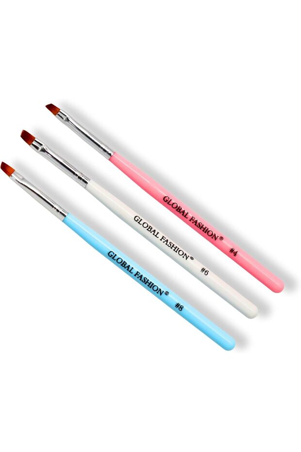 Nail Art Brush Kit with Flat Synthetic Gel Polish Art Brushes Set for All Your Nail Art Needs | | (Flat Synthetic 2), 18 x 1.50 x 0.70 cm