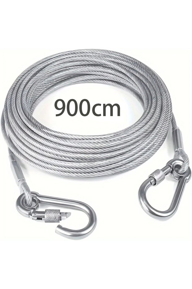 900cm 460/900/1500 Stainless Double Steel Heavy-Duty Reflective Dog Tie-Out Cable Capacity with Swiv