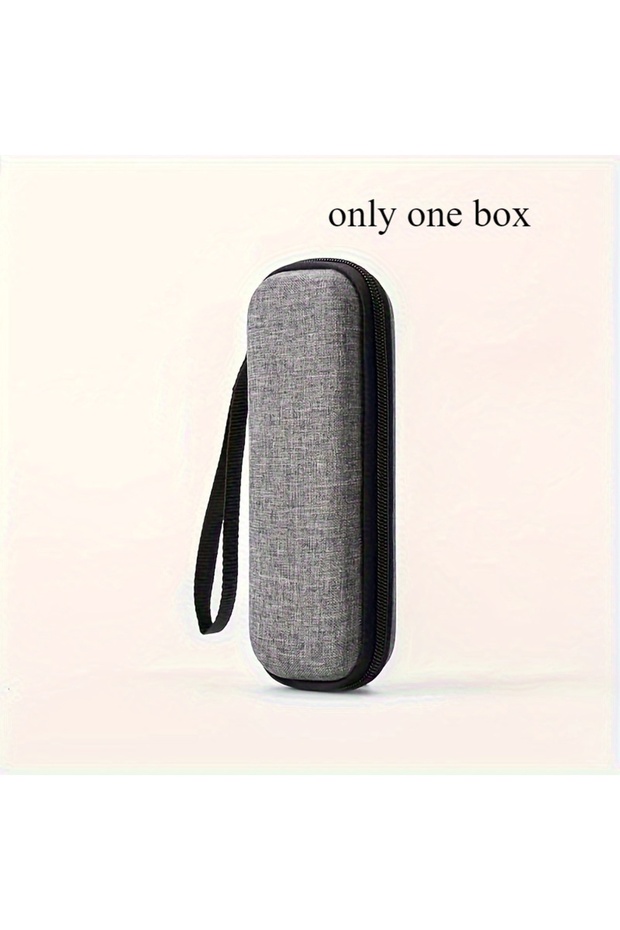 grey 1pc Vintage Razor Travel Case - EVA Hard Shell Storage Bag for Shaving Kit, Durable & Protectiv