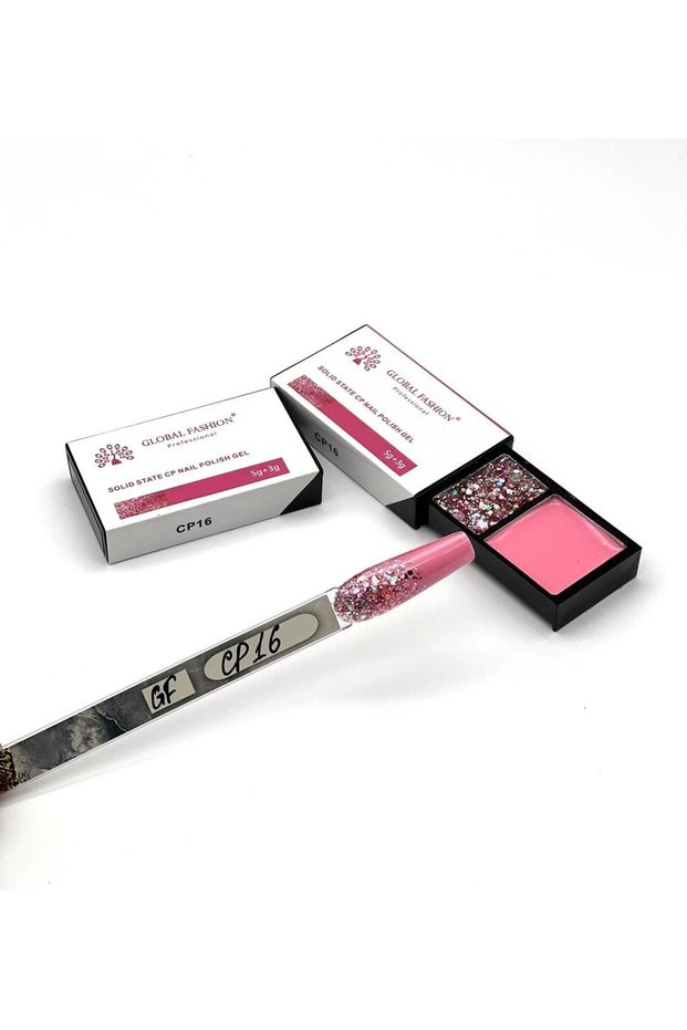 Long-Lasting Solid Gel Nail Polish Kit by - Up to 3+ Weeks Chip-Free Shine (CP 16)