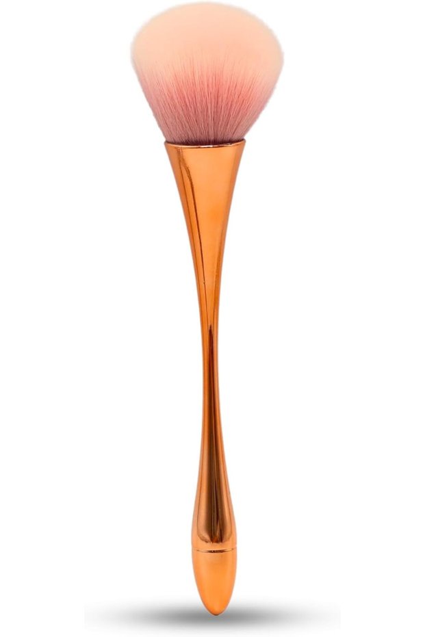 Nail Dust Removal Brush | Premium Effortless Vegan for Acrylic and Gel Nails | Manicure & Pedicure Clean Up Tool | Soft Bristles | Cruelty-Free | Eco-Friendly | Bronze Pink