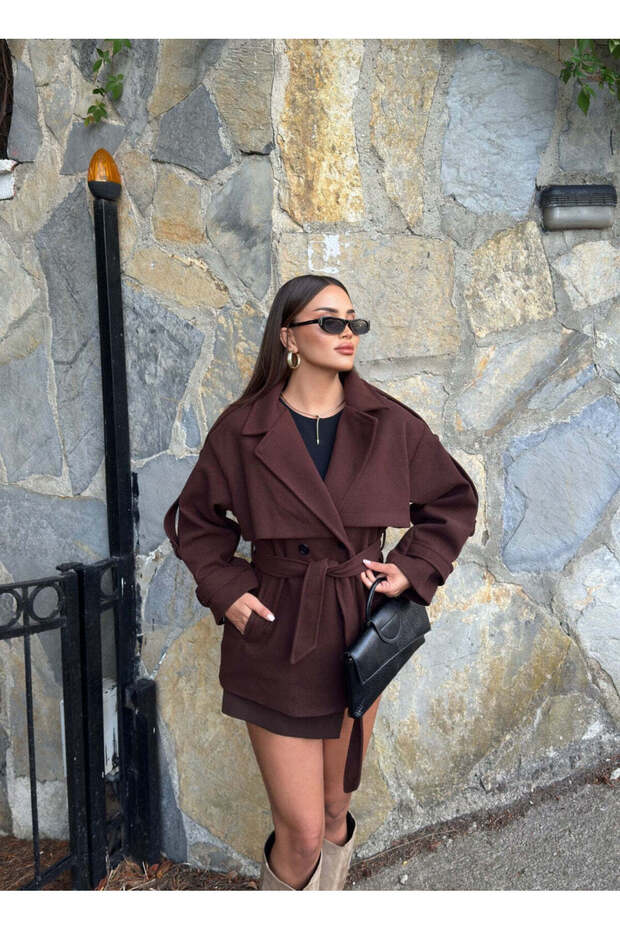 Women's Zr Premium Belted Melton Coat