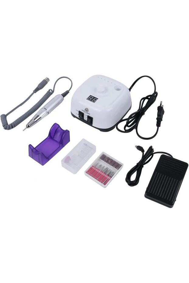 Power GF17 Electric Nail Drill 45,000 RPM - Portable, Quiet E-File with Variable Speed for Acrylic and Gel Nails, Professional Manicure and Pedicure Kit for Home and Salon