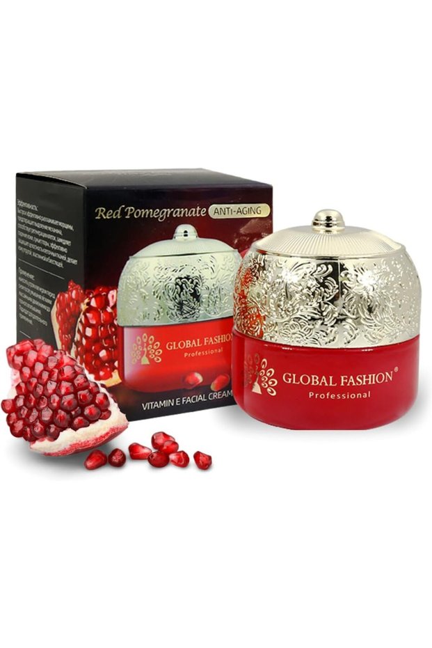 Moisturizer Face Cream with Vitamin E & Red Pomogranate, Face Cream for Anti-Aging, Hydration, Skin Tightening, Brightening, Instant Face Lift, Youthful Glow, All Skin Types - 50 g