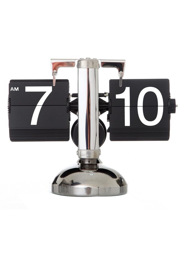 Retro Flip Down Clock,Mechanical Digital Flip Desk Clock Internal Gear Operated Flip Down Clock Battery Powered for Home Office Décor