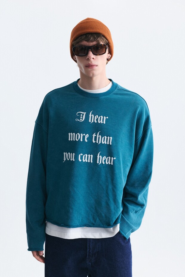 Boxy Fit Printed Sweatshirt