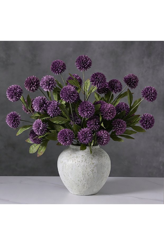 1Pcs Purple 4 Heads Daisy Silk Dandelion Artificial Flowers 70CM Fake Flower Branch for Home Room De
