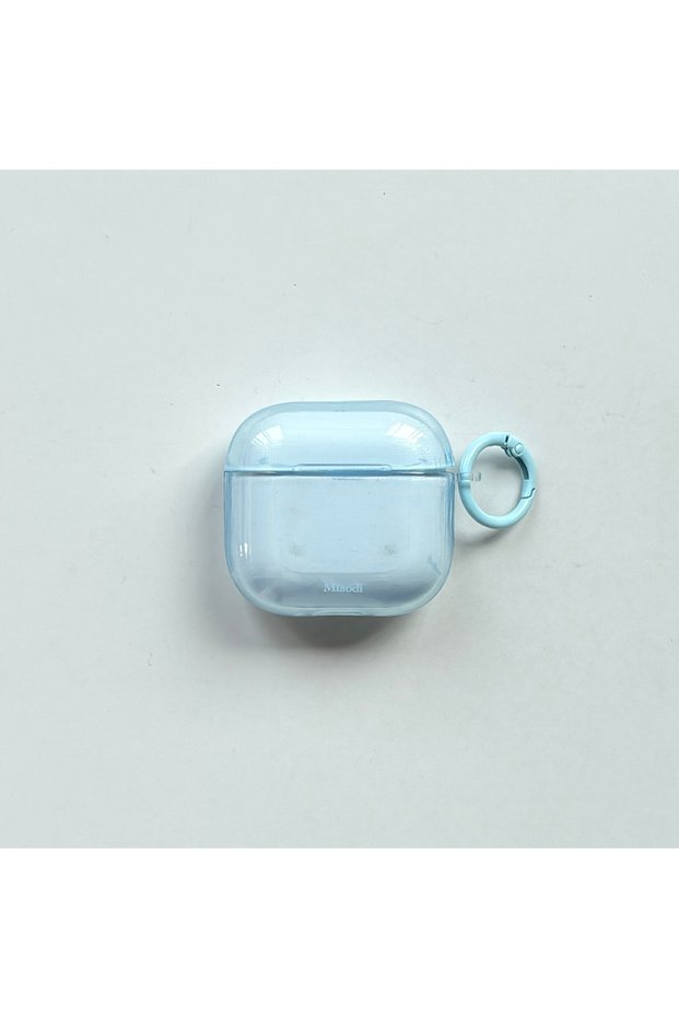 for AirPods 5 Blue Simple Transparent Blue Yellow Glossy Protective Earphone Case Cover For AirPods