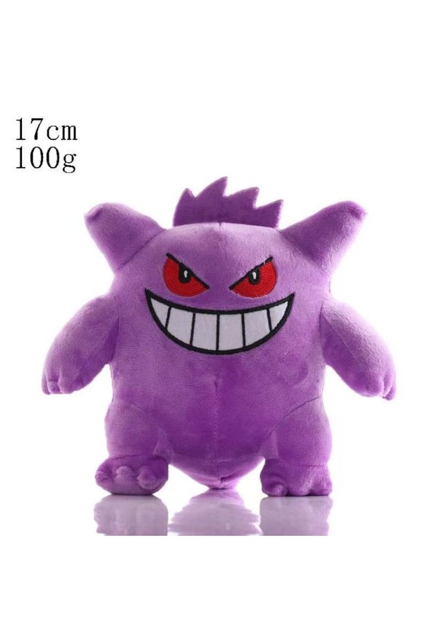 DarkMagenta 2026 Peluche Pokemon Gengar Peluche 24cm Pokemon stuffed Toy Cute Cartoon Pikachu Plush