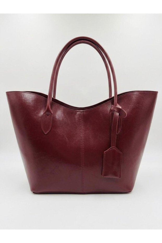Large Zipper-Closure Women's Shoulder Bag with Two Straps (43 cm x 23 cm)