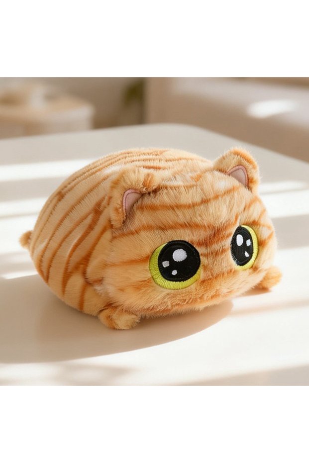 19cm F 19cm Chubby Cat Siamese Kitten Black Cat Orange Cat Plush Toys Cartoon Lifelike Kitten Bean B
