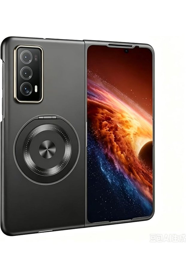 غطاء هاتف محمول متوافق مع هاتف Honor Magic V2 (باللون الأسود).